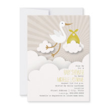 Winkel + Baby shower wolken - Geel