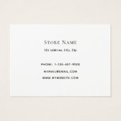 Winkel bedankt bedrijfslogo roze wit visitekaartje (Achterkant)