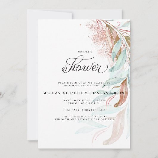 WINKEL | Blauwgroen cascading van koper Aqua Kaart (Voorkant)