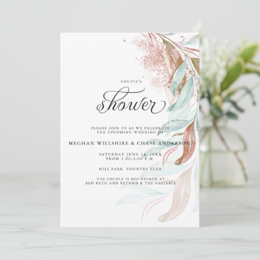 WINKEL | Blauwgroen cascading van koper Aqua Kaart (Staand voorkant)