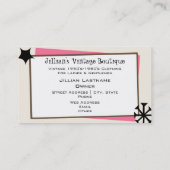  winkel / Boutique - Leopard Pink Dress Form Visitekaartje (Achterkant)