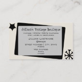  winkel / Boutique - Roze & Zwarte Dress-formulier Visitekaartje (Achterkant)