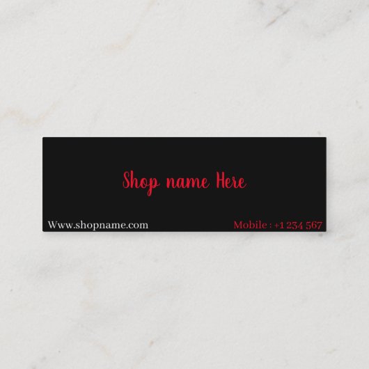 winkel contactkaartje (Achterkant)