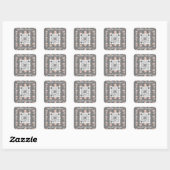 Winkel Damesondergoed QrCode Logo Lichaam Grijs Ro Vierkante Sticker (Vel)