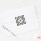 Winkel Damesondergoed QrCode Logo Lichaam Grijs Ro Vierkante Sticker (Envelop)