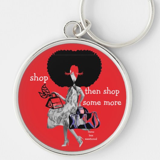 Winkel dan nog wat winkelen sleutelhanger (Voorkant)