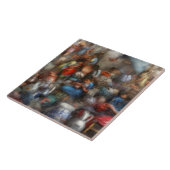 Winkel - De drukke markt Tegeltje (Zijkant)