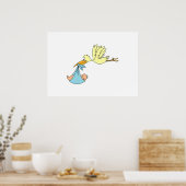 Winkel die een Baby levert Poster (Keuken)