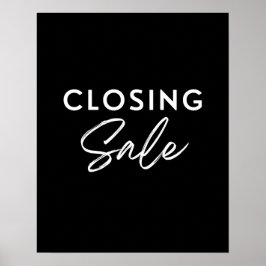 Winkel die Verkoopteken sluiten, Boetiekhandel Poster