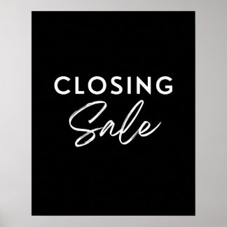 Winkel die Verkoopteken sluiten, Boetiekhandel Poster