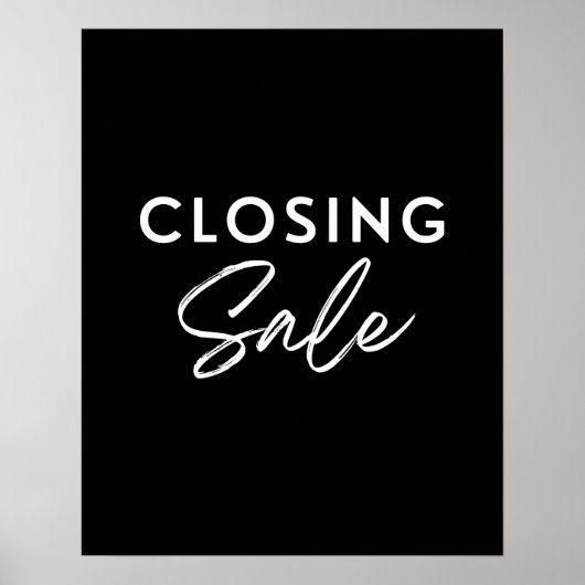 Winkel die Verkoopteken sluiten, Boetiekhandel Poster (Voorkant)