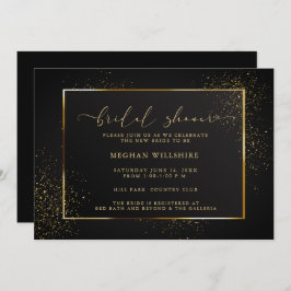 WINKEL | Elegant Black en Gold Glitter Kaart