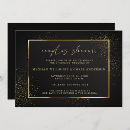 WINKEL | Elegant Black en Gold Glitter Kaart