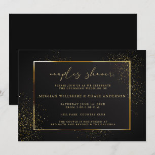 WINKEL   Elegant Black en Gold Glitter Kaart
