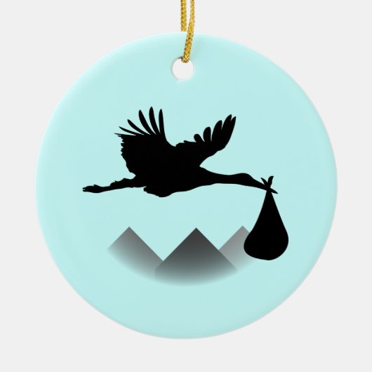 Winkel en Baby Keramisch Ornament (Voorkant)