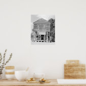 Winkel en Postkantoor, 1935. Oude foto Poster (Keuken)