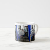 Winkel en stappen in Obidos, Portugal Espresso Kop (Voorkant rechts)