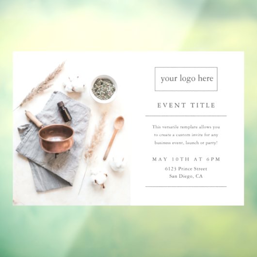 Winkel evenement | Moderne fotobedrijf lancering Raamsticker (Vel 3)