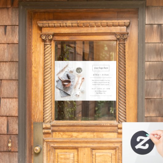 Winkel Evenement | Moderne Fotobedrijfs Lancering Raamsticker (Huis Deur)