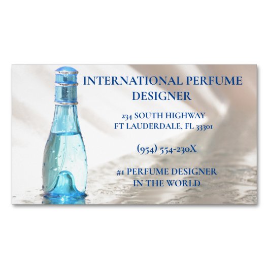 Winkel/Fabrikant/Ontwerp parfumfles Magnetisch Visitekaartje (Voorkant)