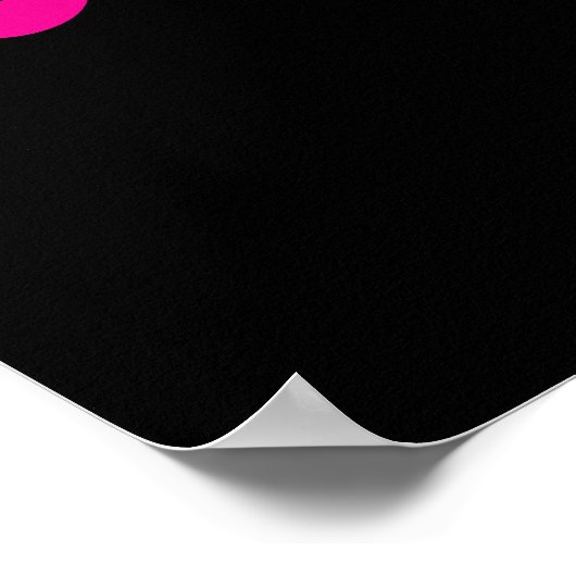 Winkel Gesloten Bord, Zwart en Roze Bord Poster (Hoek)