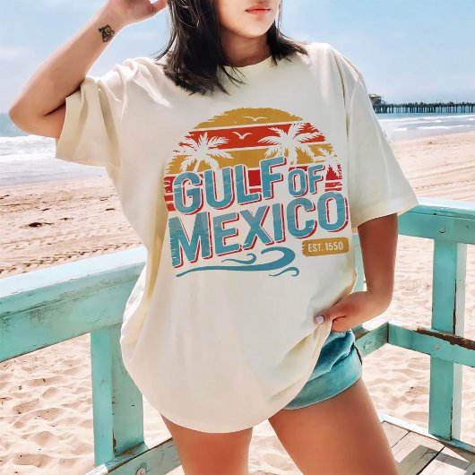 Winkel Golf van Mexico Est 1550 Retro  Beach A T-shirt