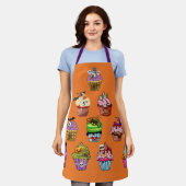 Winkel Halloween Cupcakes Schorten, Halloween Cupc Schort (Gedragen)