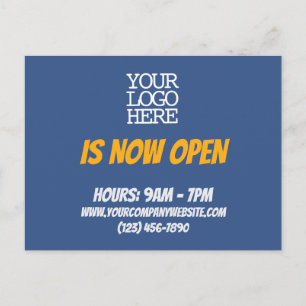 Winkel is nu geopend Client-mailing Briefkaart