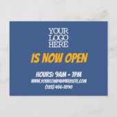 Winkel is nu geopend Client-mailing Briefkaart (Voorkant)