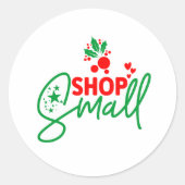 Winkel Klein Bedrijf Vakantie Kerstmis Ronde Sticker (Voorkant)