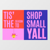 Winkel Kleine Zakelijke Zaterdag Ondersteuning Lok Raamsticker (Vel)