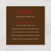 Winkel Krant & bril Cafe Barista Koffie Vierkante Visitekaartje (Achterkant)