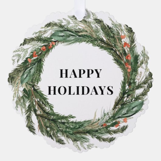 Winkel Logo Christmas Gift label Ornament Kaart (Voorkant)