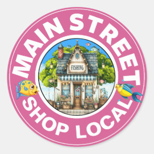 WINKEL LOKAAL Gevist Winkel Ronde Sticker