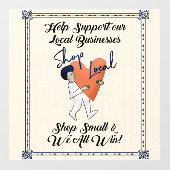 Winkel Lokaal Ondersteun Lokale Bedrijven Raamsticker (Vel)
