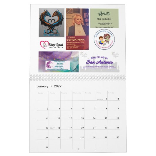Winkel Lokaal San Antonio 2026 Kalender (Jan 2027)