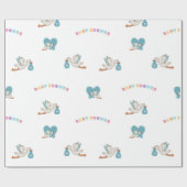 Winkel met baby schattig baby shower cadeaupapier (Vlak)