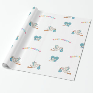 Winkel met baby schattig baby shower cadeaupapier