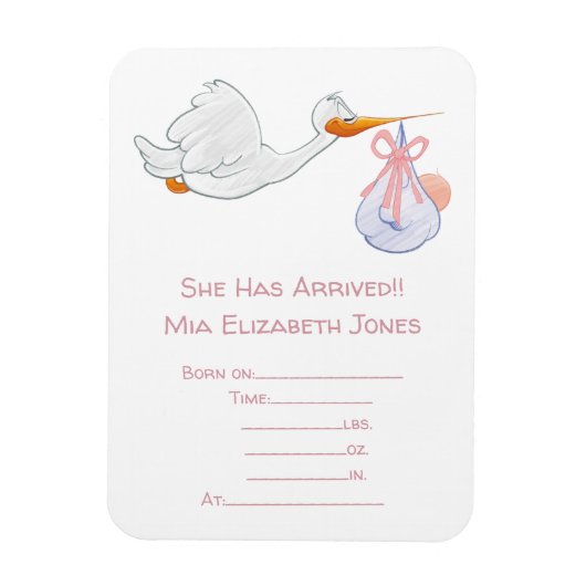 Winkel met bekendmaking Baby Magneet (Verticaal)