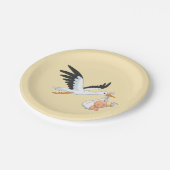 Winkel met een Baby die eerst geel selfie inneemt Papieren Bordje (Gekanteld)