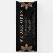 winkel met elegante zwarte lederwerker spandoek (Verticaal)