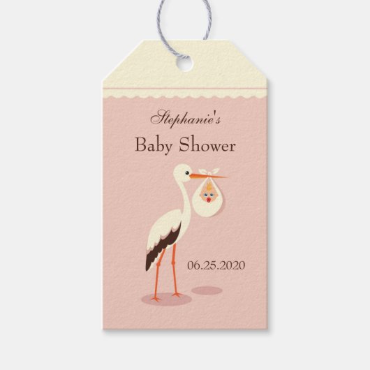 Winkel met schattig baby Baby shower CadeauLabel (Voorkant)
