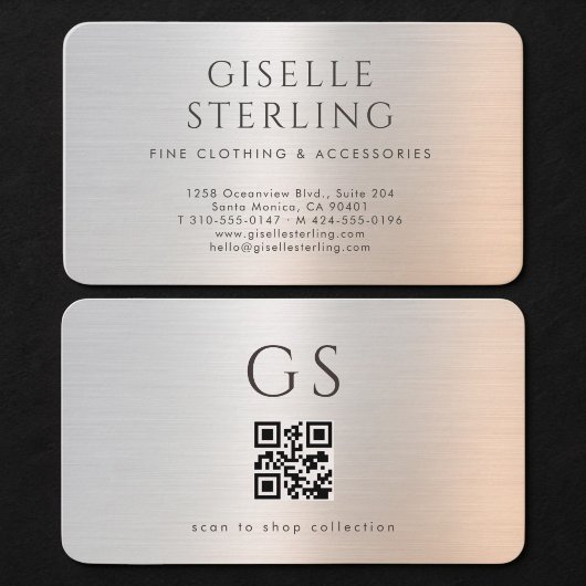 Winkel Metalen QR-code Visitekaartje 