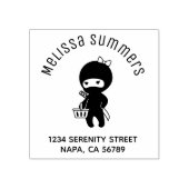 Winkel Ninja Meisje Arch Adres Rubberstempel (Afrduk)
