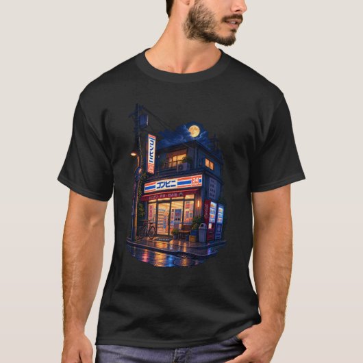 Winkel om middernacht t-shirt (Voorkant)