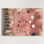 Winkel op de markt voor kruipers en stro legpuzzel (Horizontaal)