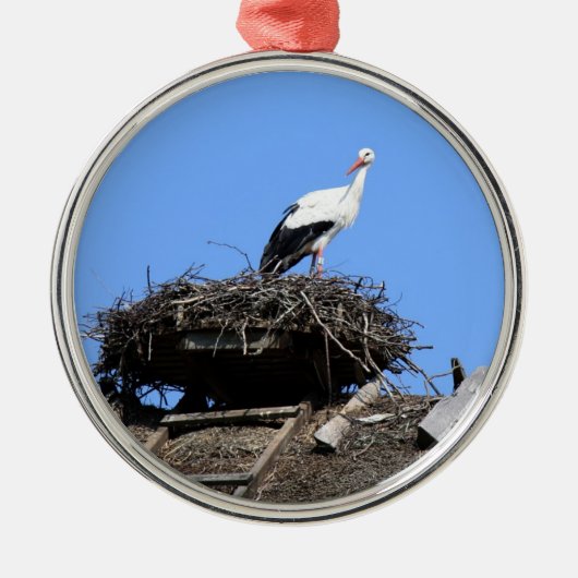 Winkel op nest metalen ornament (Voorkant)