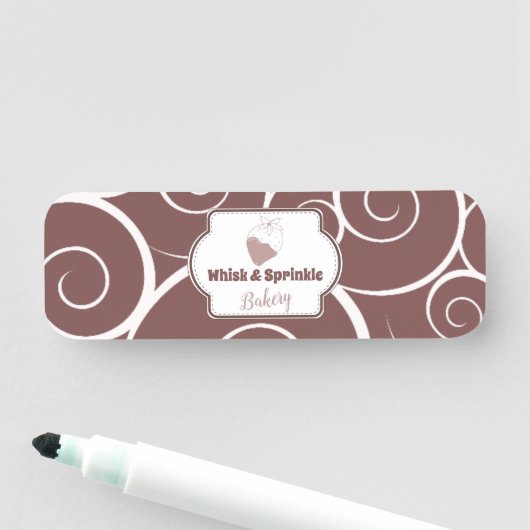 Winkel op suikerbakkerij Aangepaste koekjes Chocol Naamplaatje (In situ)