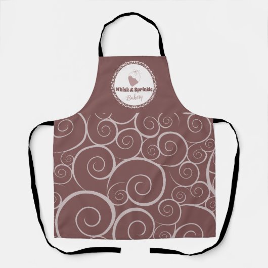 Winkel op suikerbakkerij Aangepaste koekjes Chocol Schort (Voorkant)