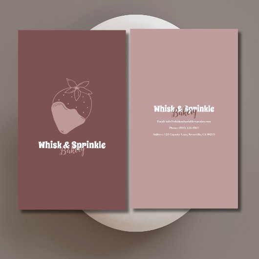 Winkel op suikerbakkerij Aangepaste koekjes Chocol Visitekaartje